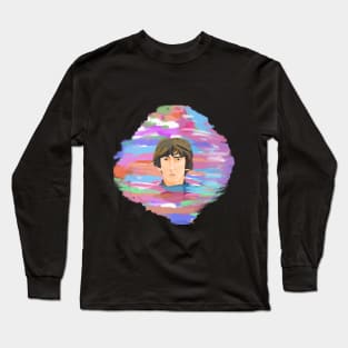 George Harrison in water (The Beatles) Long Sleeve T-Shirt